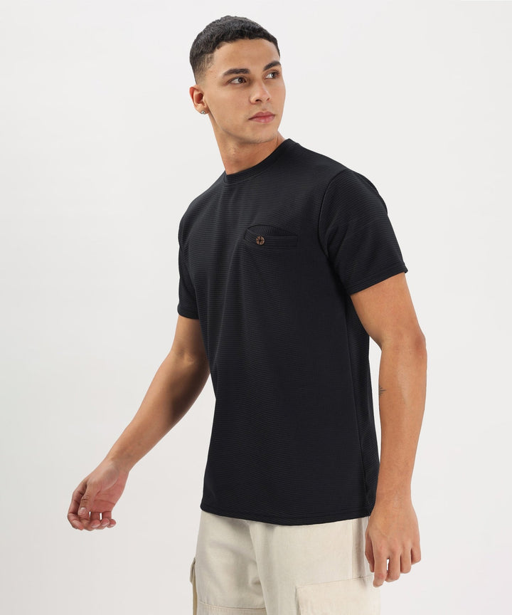 Men's Solid Regular Fit T-Shirt