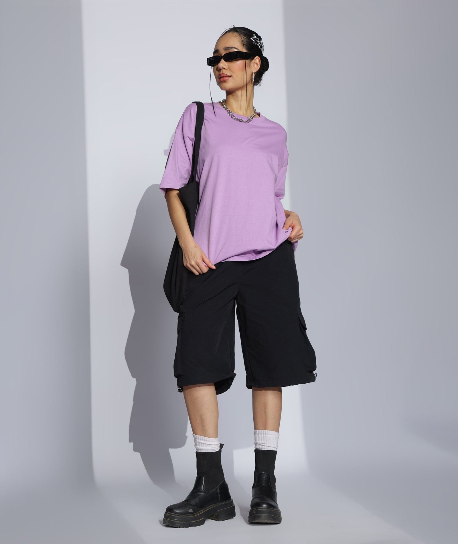 Womens Super Oversized Tshirt | Lavender