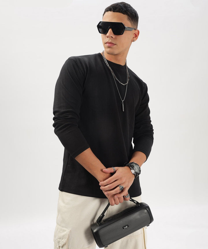 Men's Solid Full Sleeve Regular Fit T-Shirt