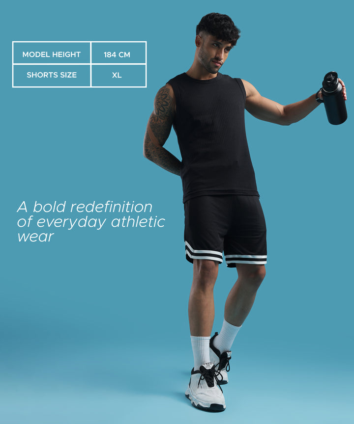 Mens Athletic Shorts with Pockets | Black