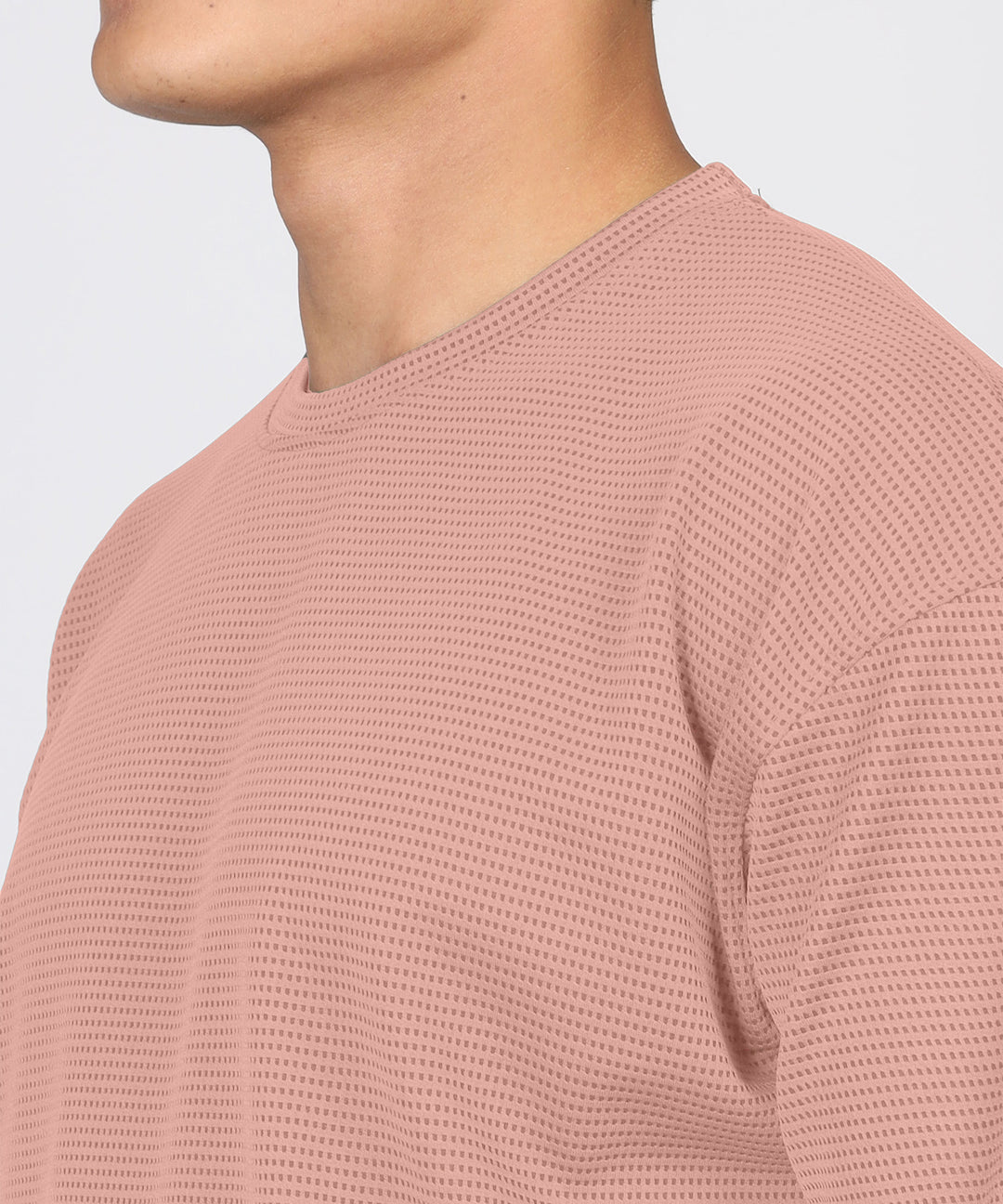 Men's Oversized Dotted Drop Shoulder T-Shirt