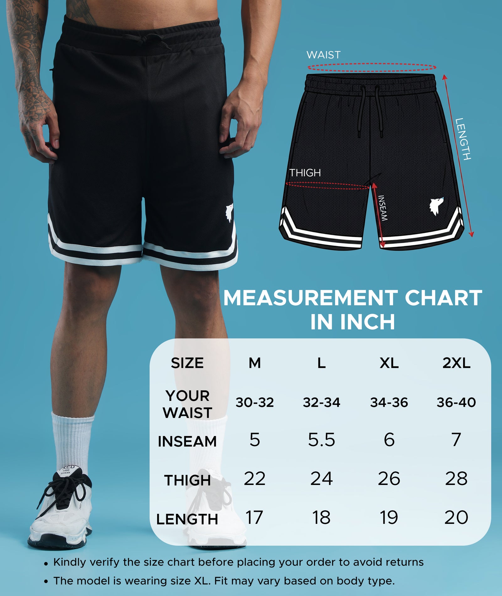 Mens Athletic Shorts with Pockets | Black