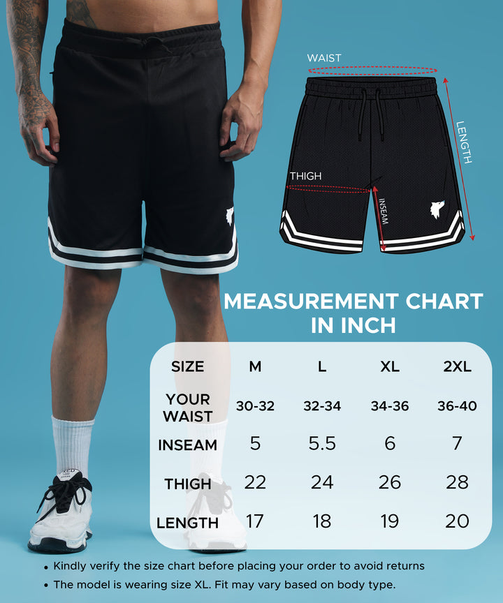 Mens Athletic Shorts with Pockets | Black