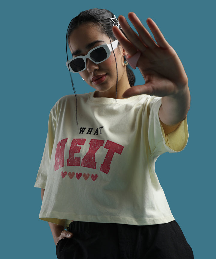 Womens Printed Crop Top