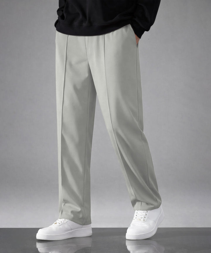 Mens Relaxed Fit Track Pants with Pockets | Gray