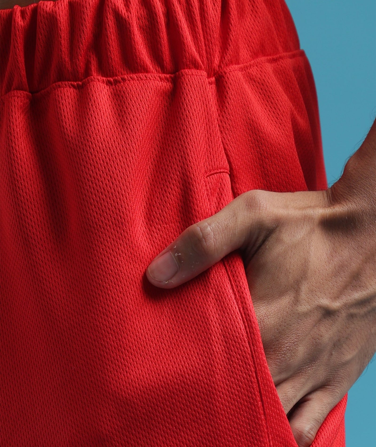 Mens Athletic Lightweight Shorts with Pockets | Red