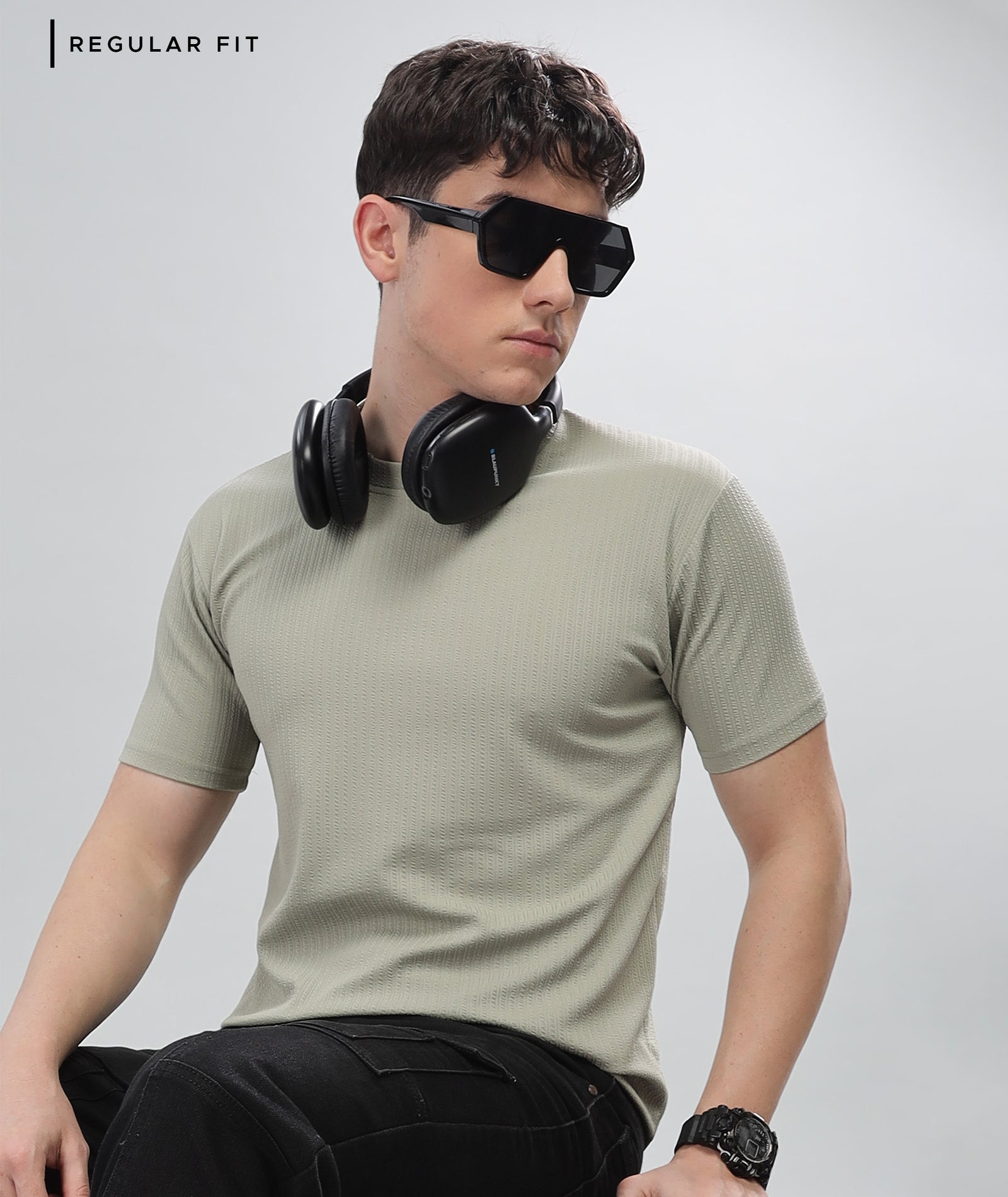 Men's Poly cotton Half Sleeve Solid T-Shirt