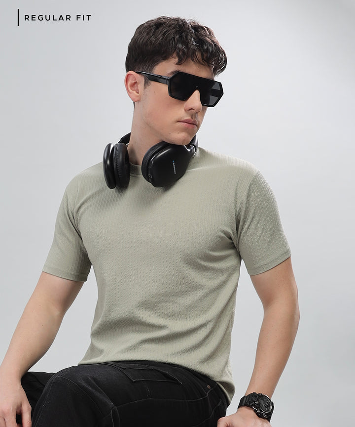 Men's Poly cotton Half Sleeve Solid T-Shirt