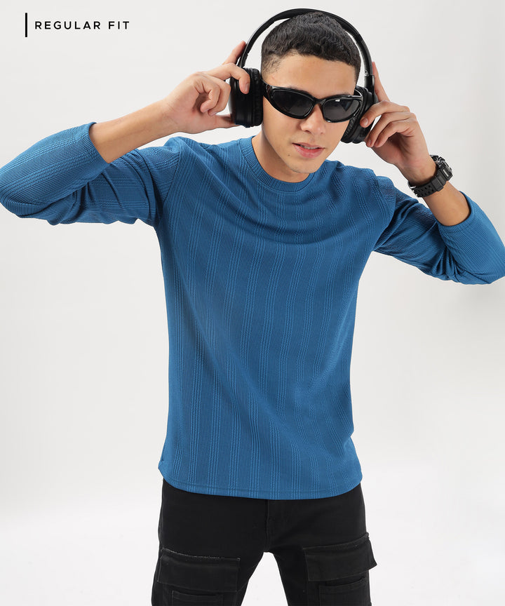 Men's Solid Full Sleeve Regular Fit T-Shirt