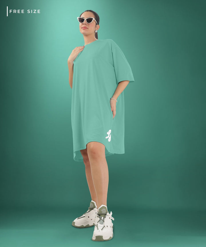 Womens Oversized Drop Shoulder T-Shirt with Side Pockets