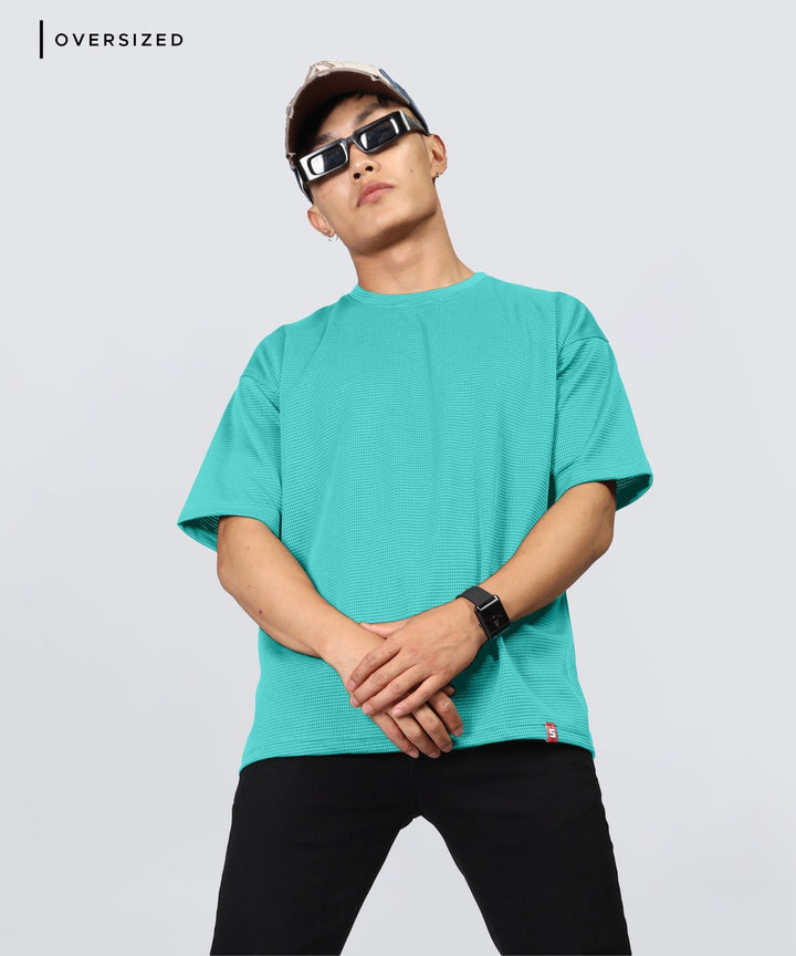 Men's Oversized Dotted Drop Shoulder T-Shirt