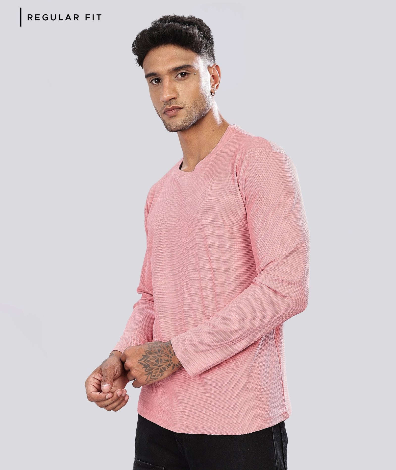 Men’s Regular Fit Polyblend Long Sleeve T-Shirt