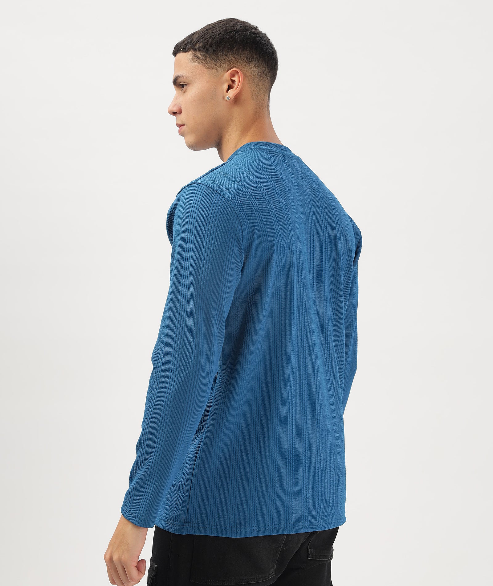 Men's Solid Full Sleeve Regular Fit T-Shirt