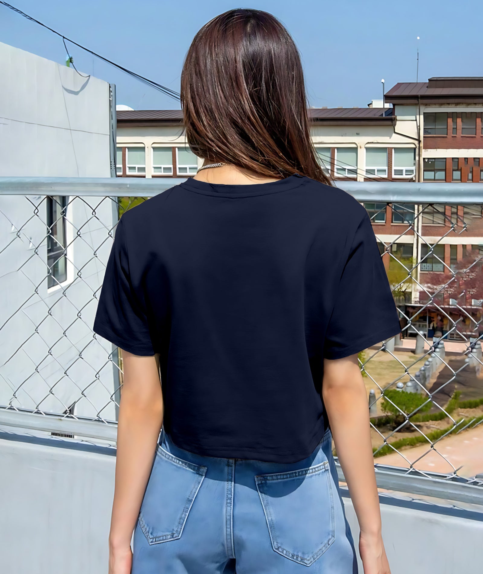 Womens Printed Crop Top