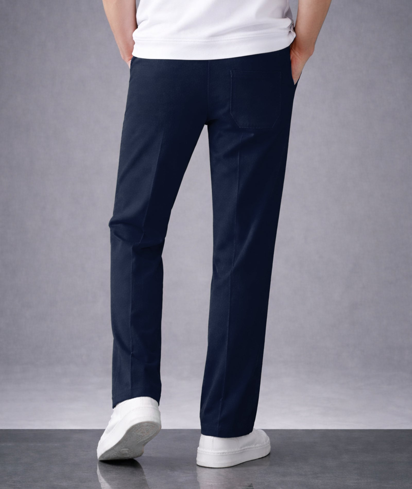 Mens Relaxed Fit Track Pants with Pockets | Navy