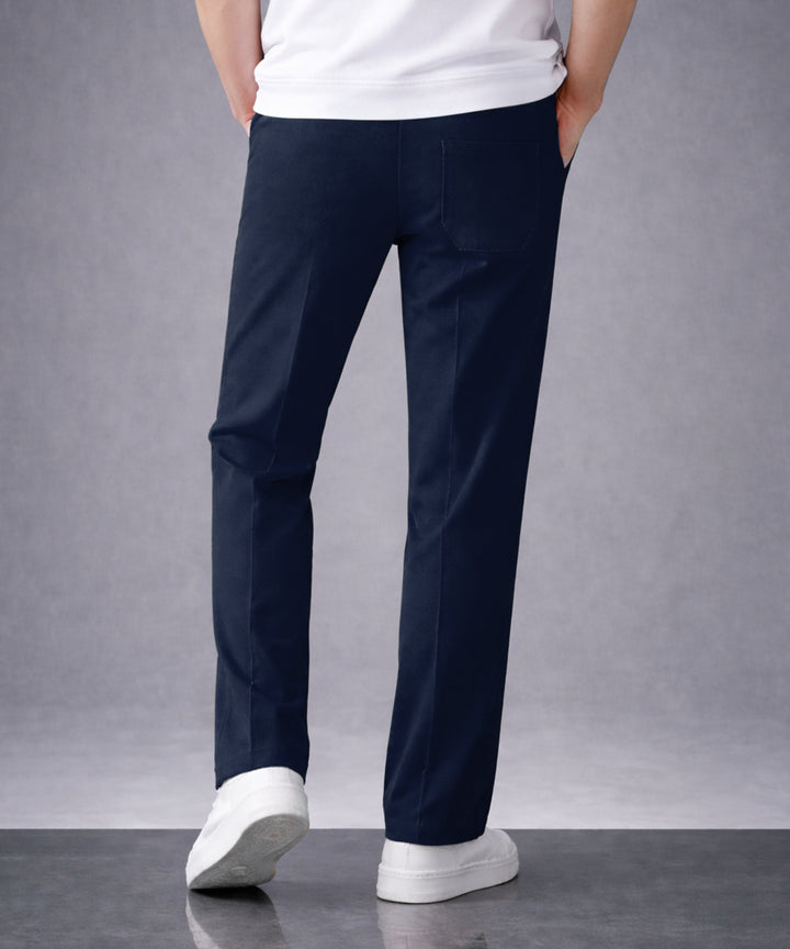 Mens Relaxed Fit Track Pants with Pockets | Navy