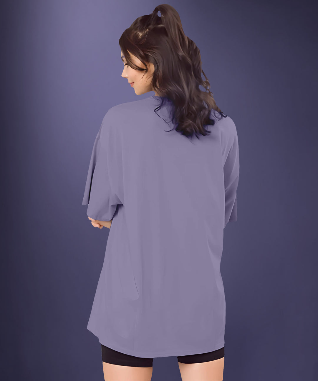 Dark Purple Womens Oversized Tshirt