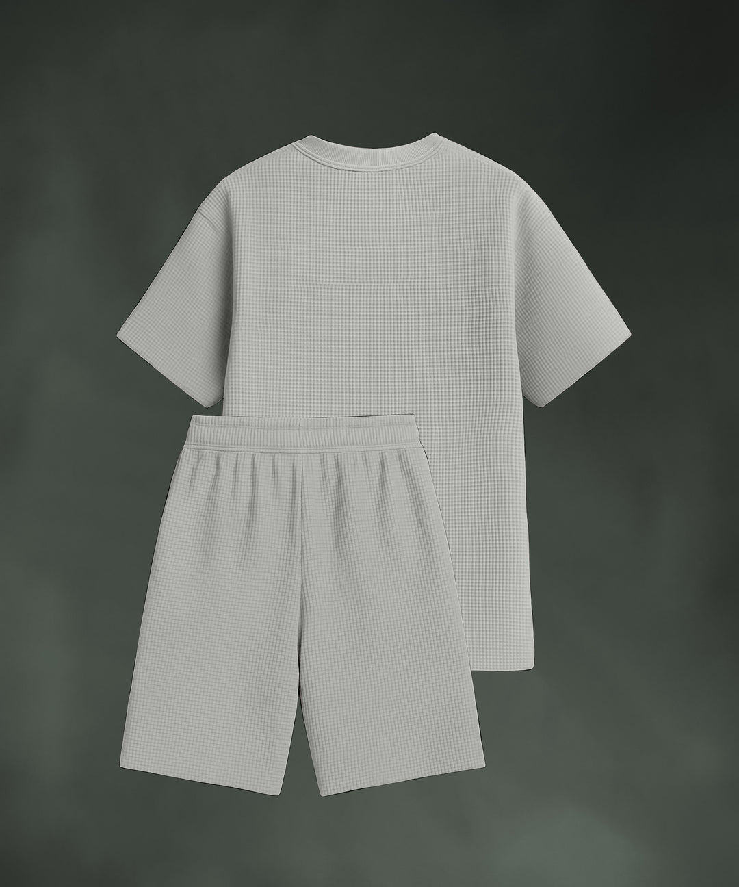 Men's Tshirt & Shorts Set - Light Grey