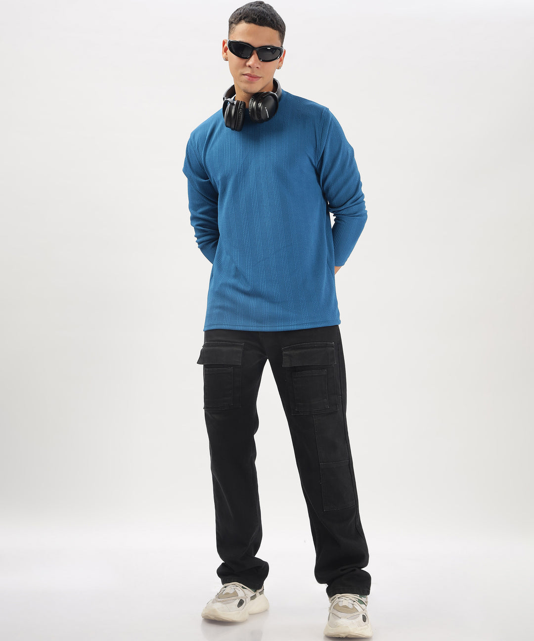 Men's Solid Full Sleeve Regular Fit T-Shirt