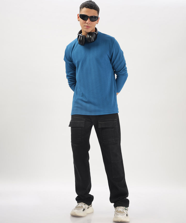 Men's Solid Full Sleeve Regular Fit T-Shirt