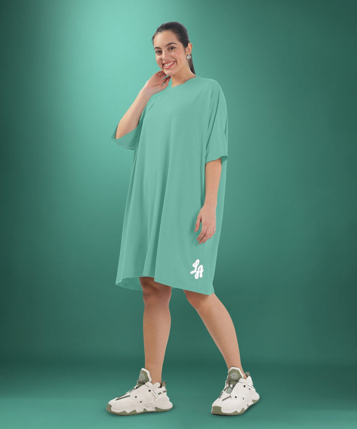 Womens Oversized Drop Shoulder T-Shirt with Side Pockets