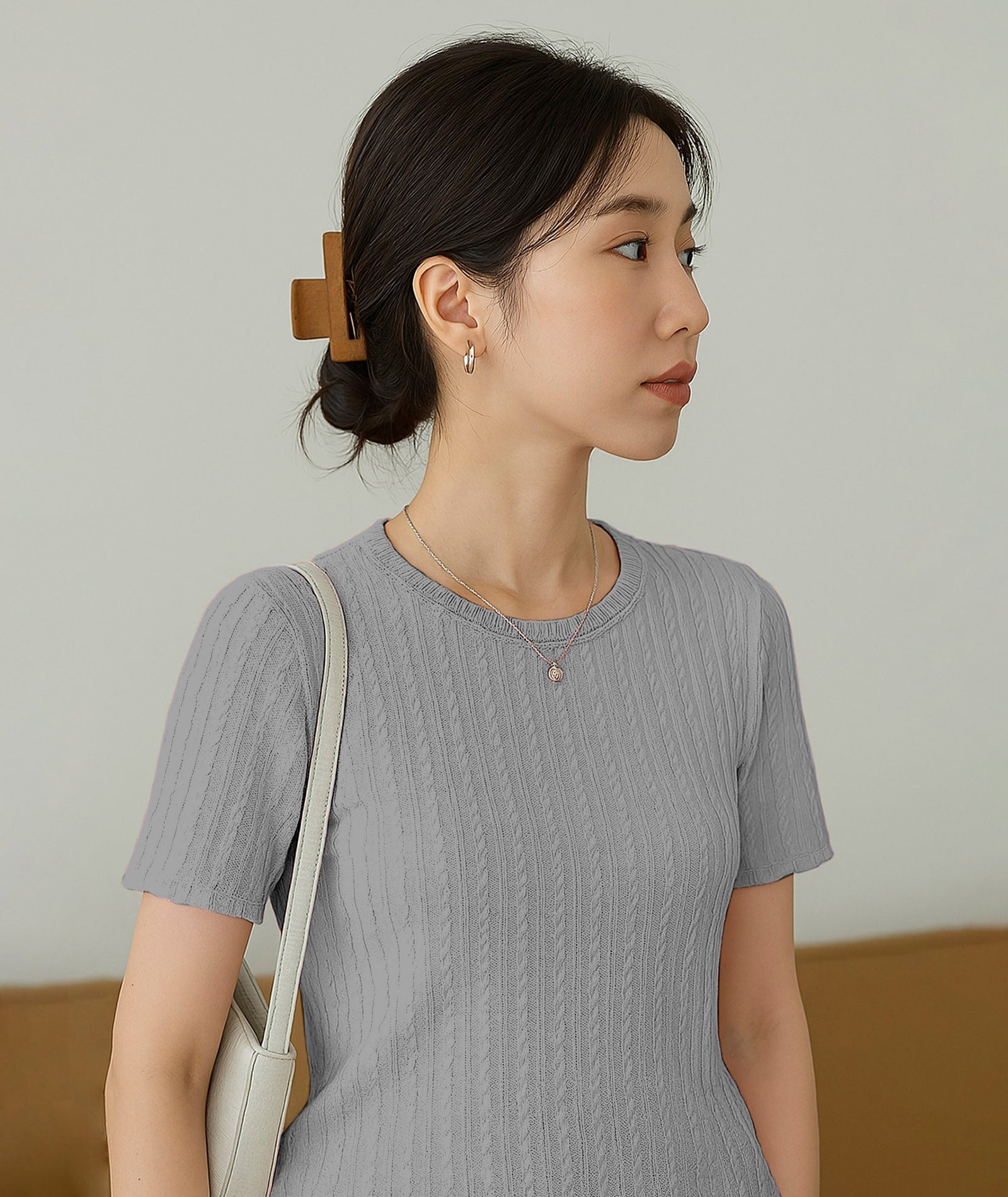 Womens Poly cotton Half Sleeve Solid T-Shirt