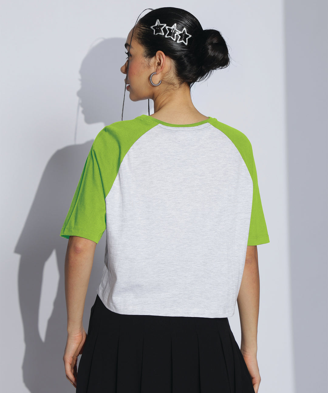 Womens Crop Top with Raglan Sleeve