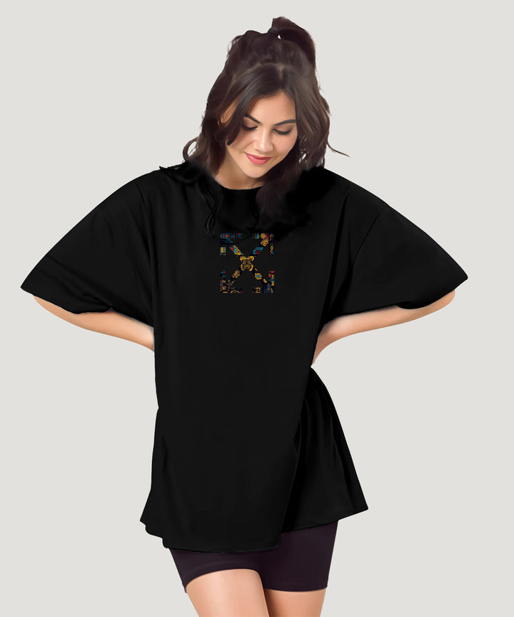 Black Womens Oversized Tshirt