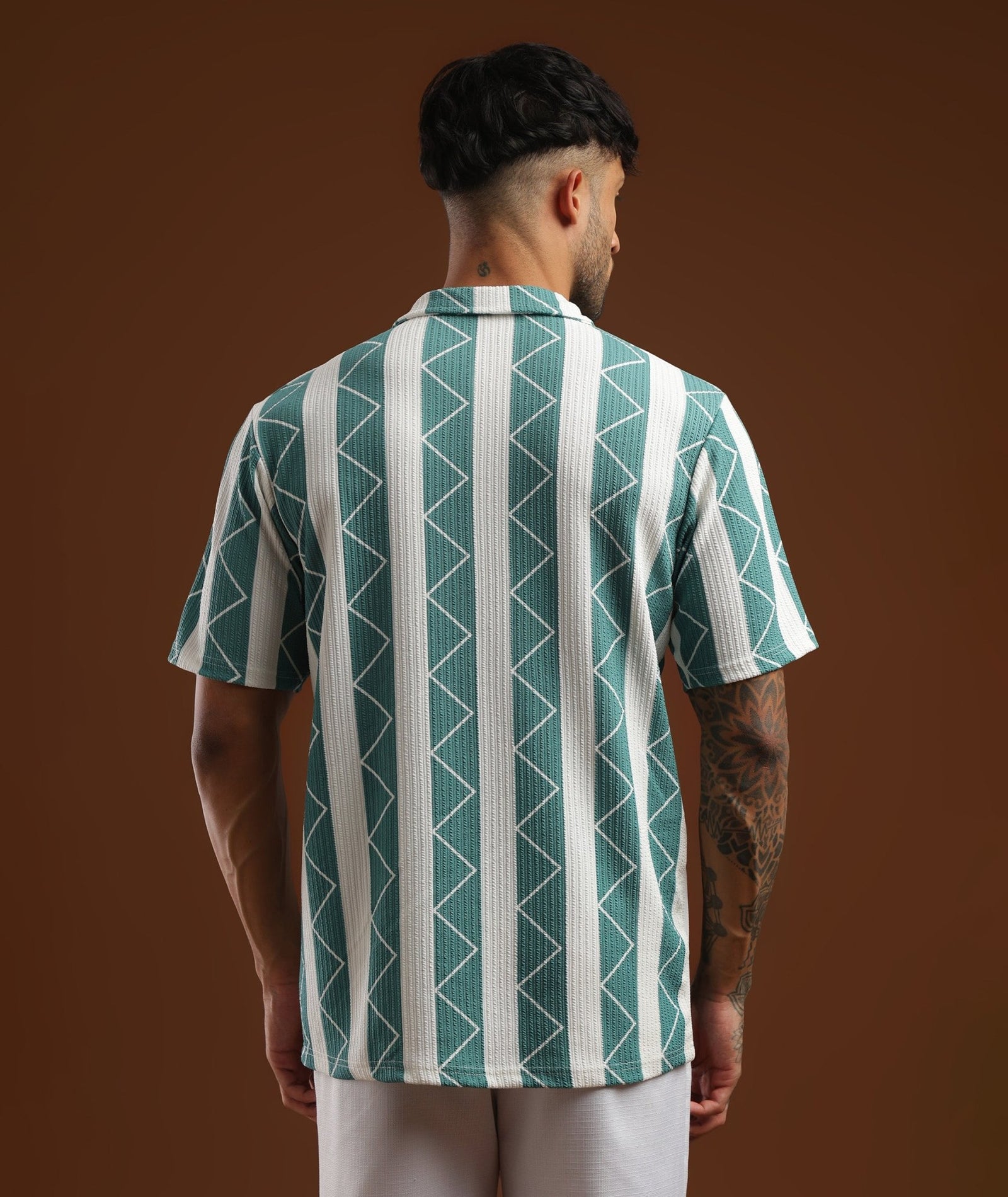 Mens Casual Striped Polo T-Shirt | Blue