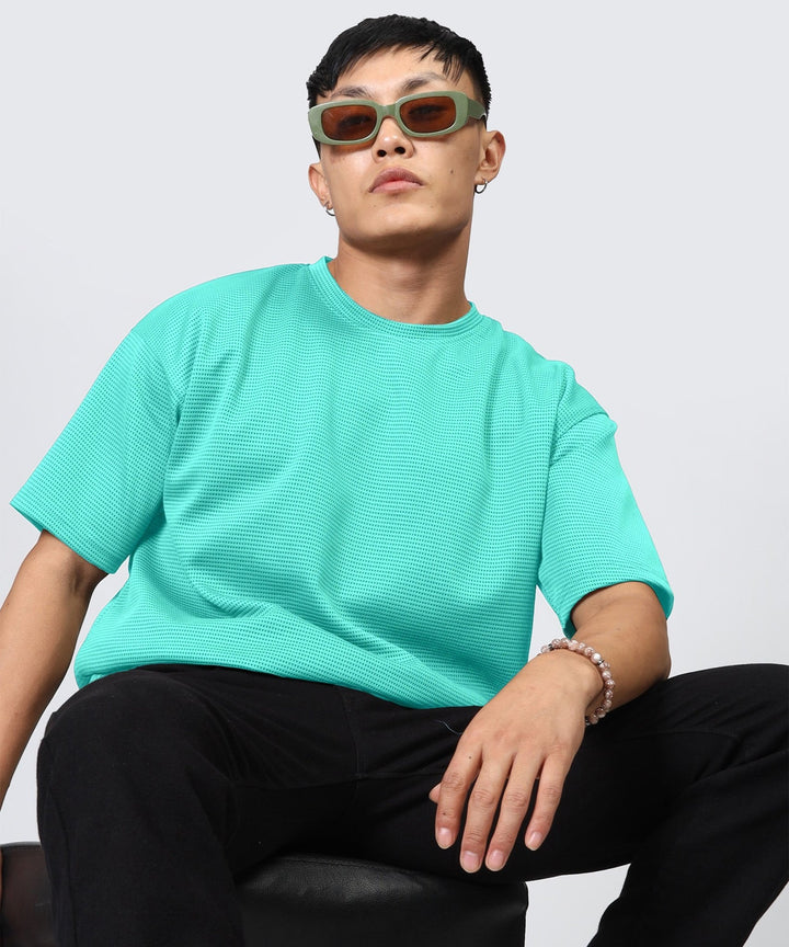 Men's Oversized Dotted Drop Shoulder T-Shirt