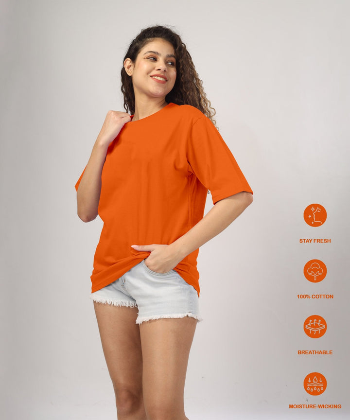 Womens Oversized Light Orange Tshirt