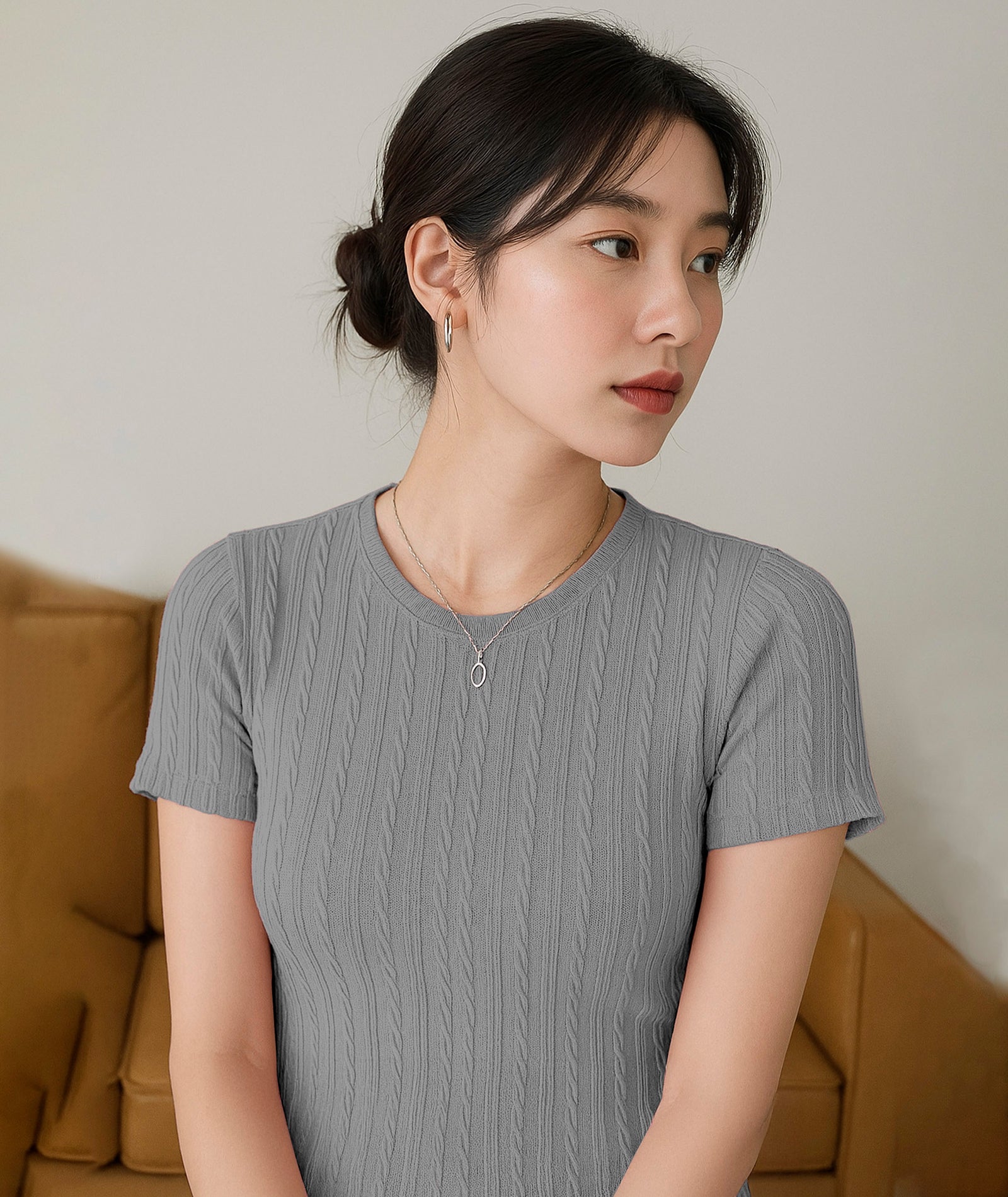 Womens Poly cotton Half Sleeve Solid T-Shirt