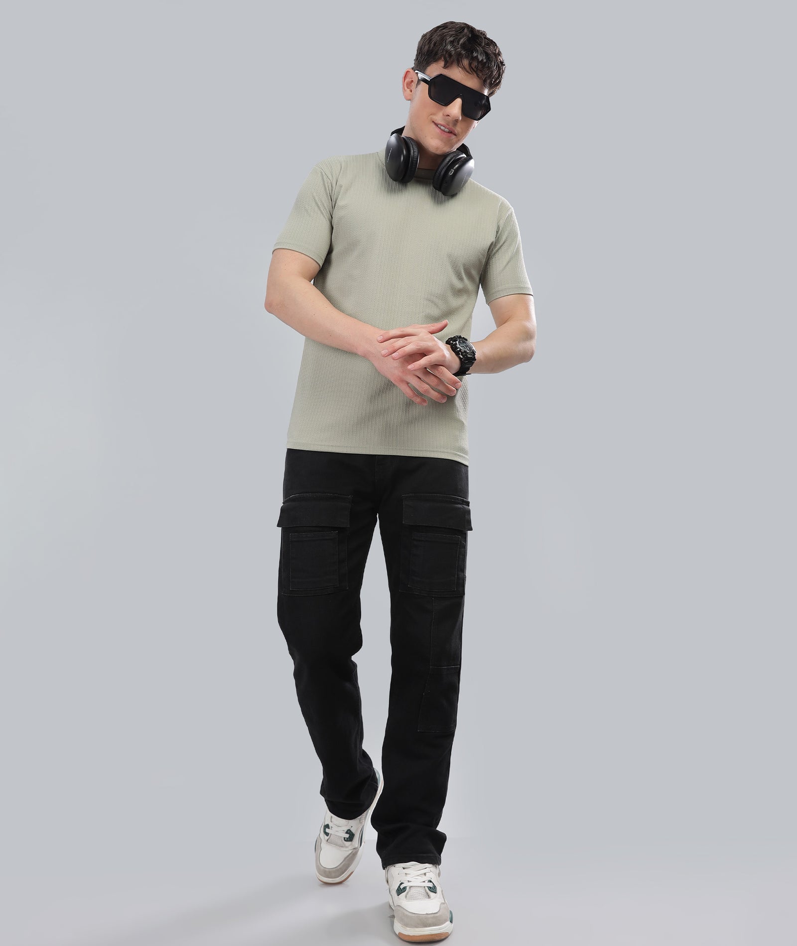 Men's Poly cotton Half Sleeve Solid T-Shirt