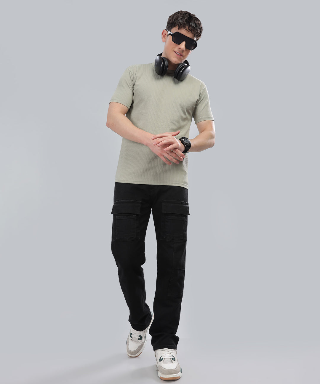 Men's Poly cotton Half Sleeve Solid T-Shirt