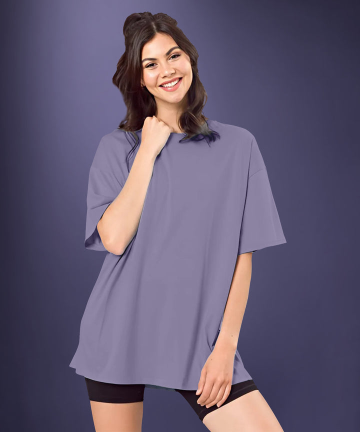 Dark Purple Womens Oversized Tshirt