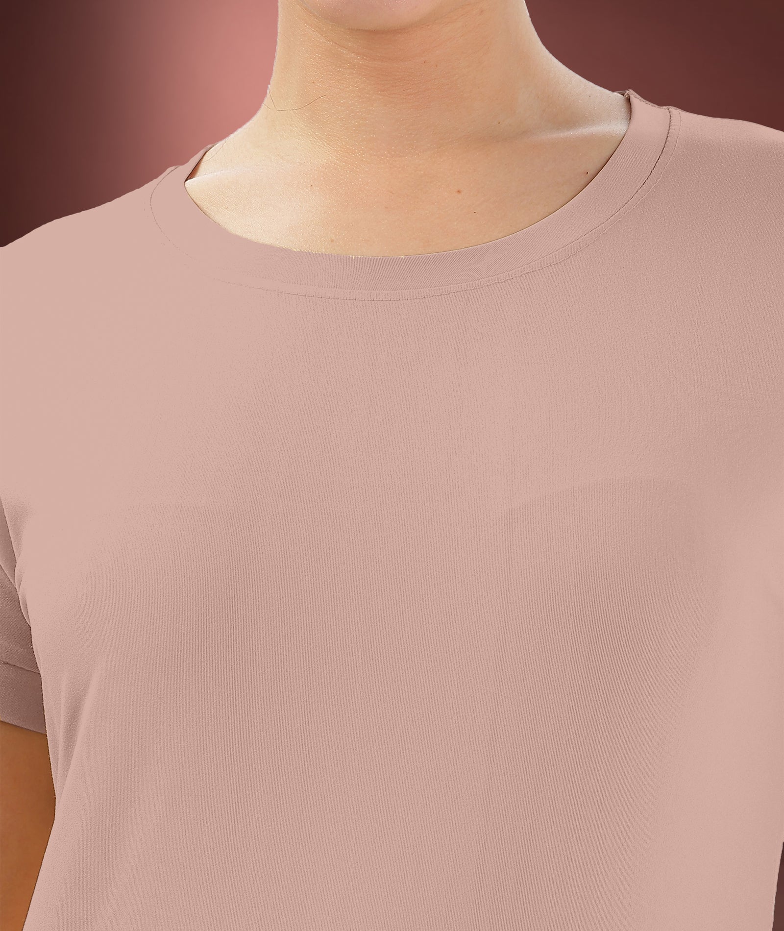 Womens Regular Fit Beige Tshirt