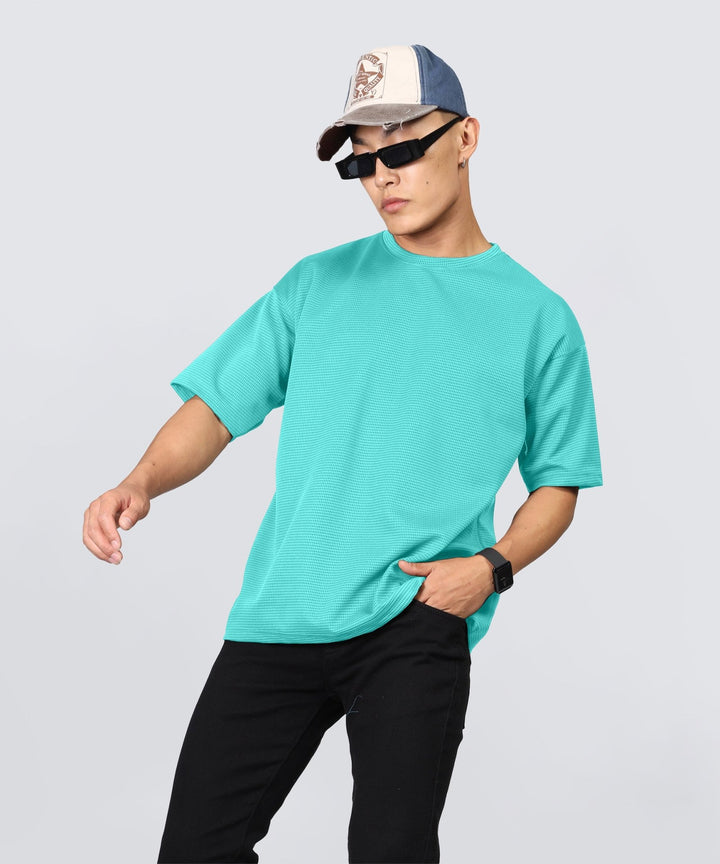 Men's Oversized Dotted Drop Shoulder T-Shirt