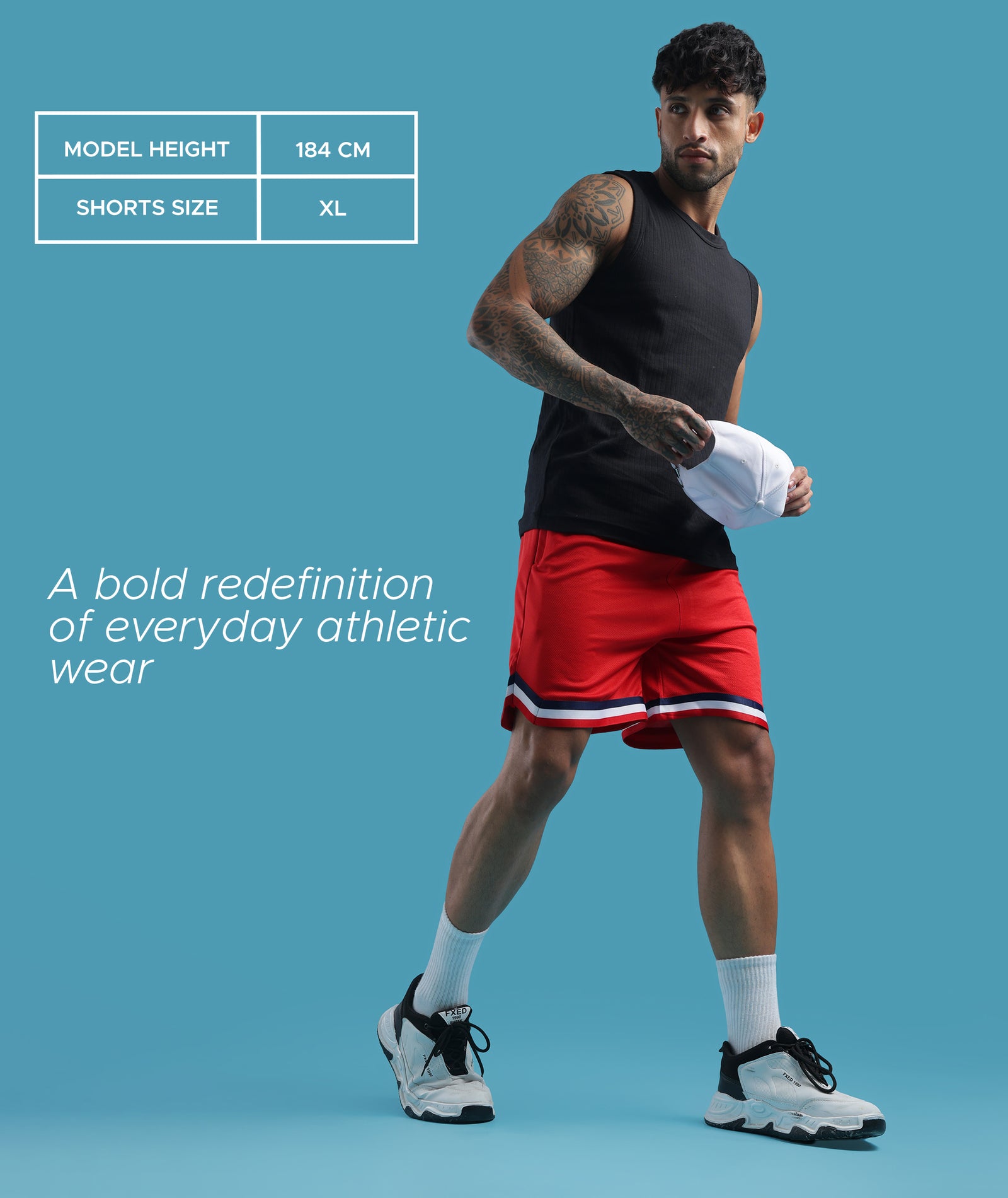 Mens Athletic Shorts with Pockets | Red