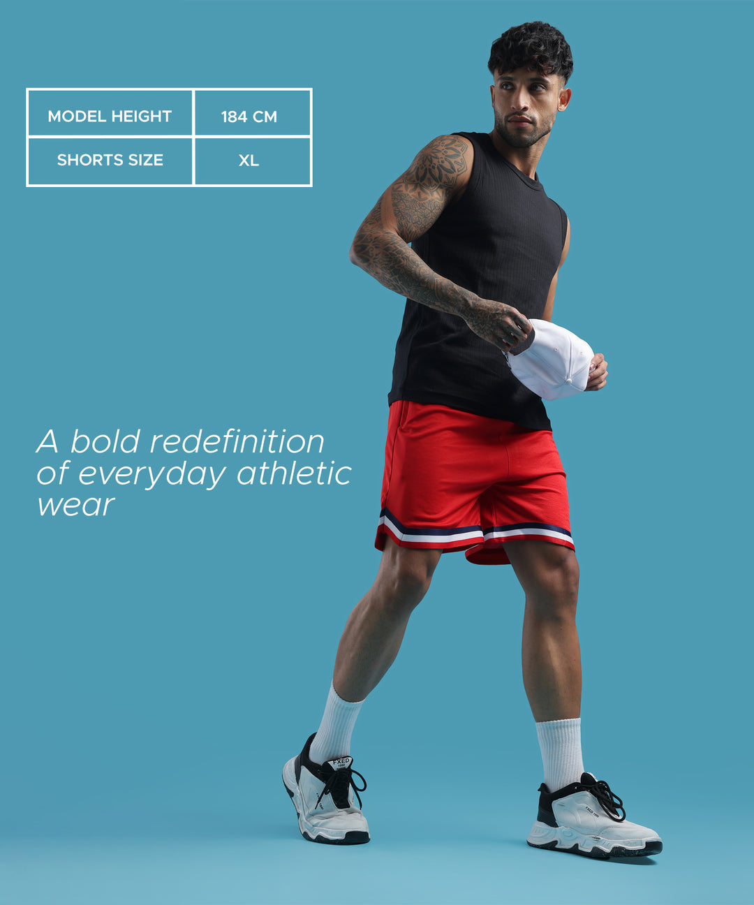 Mens Athletic Shorts with Pockets | Red