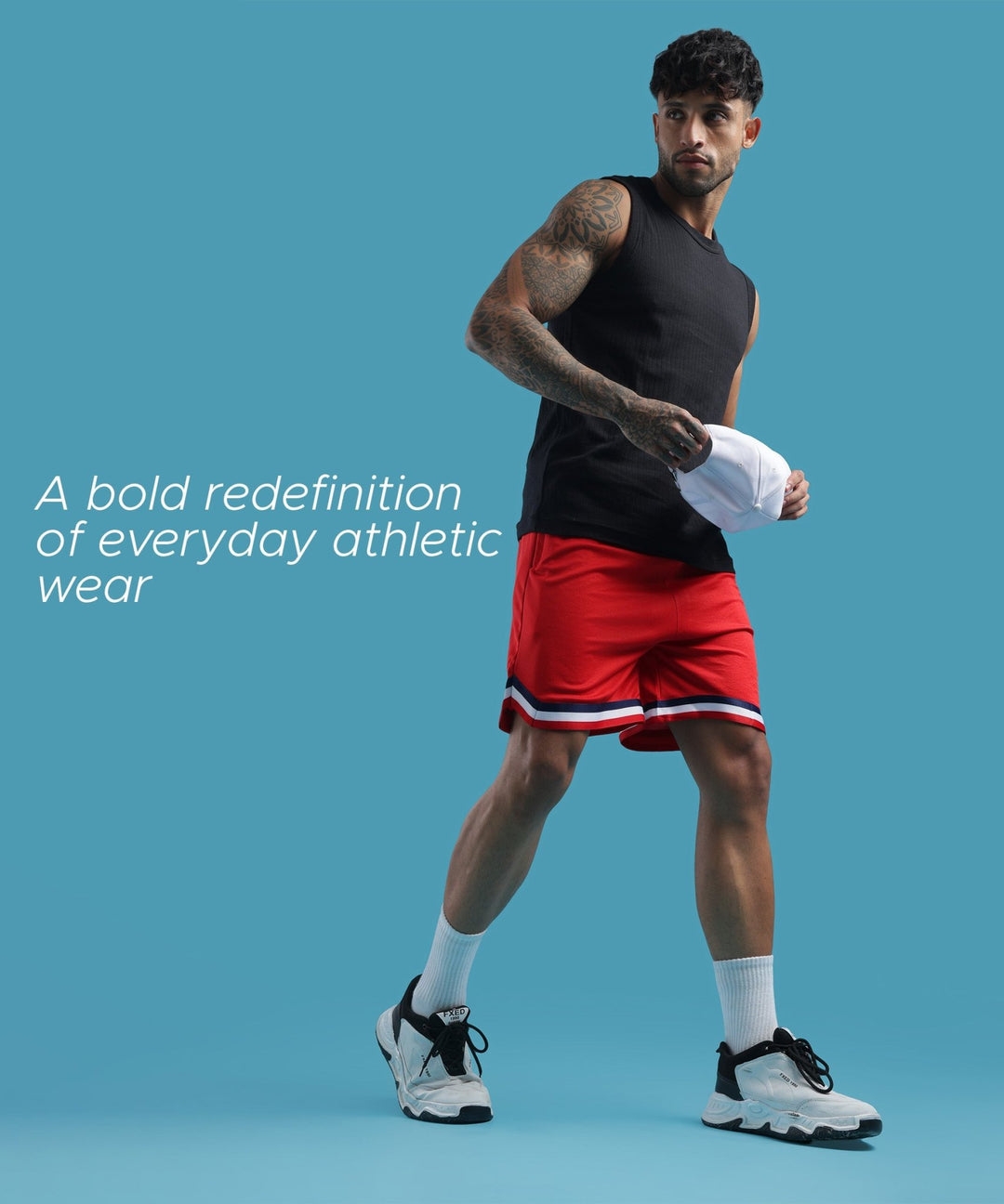 Mens Athletic Shorts with Pockets | Red