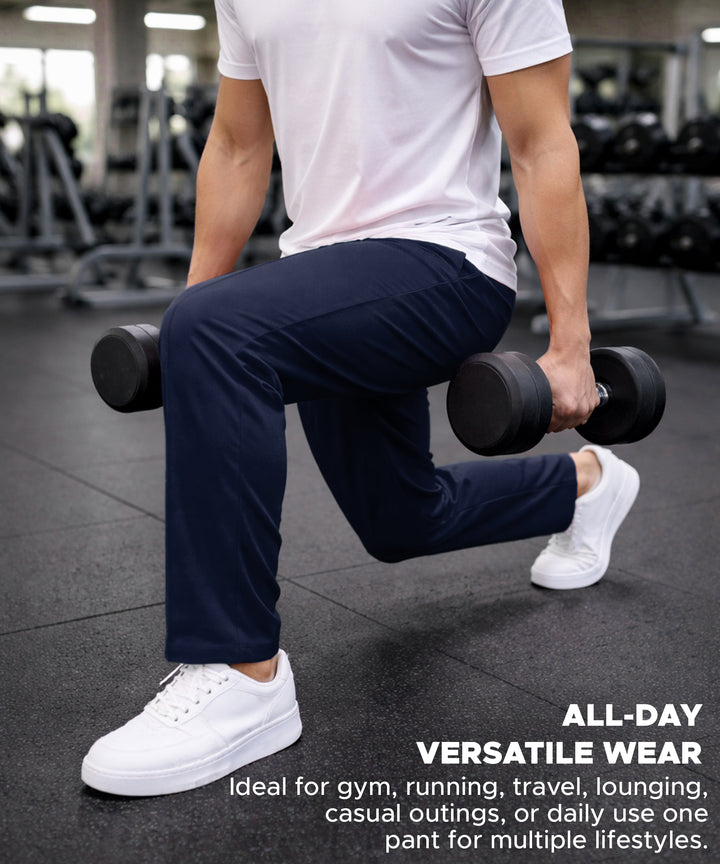 Mens Relaxed Fit Track Pants with Pockets | Navy