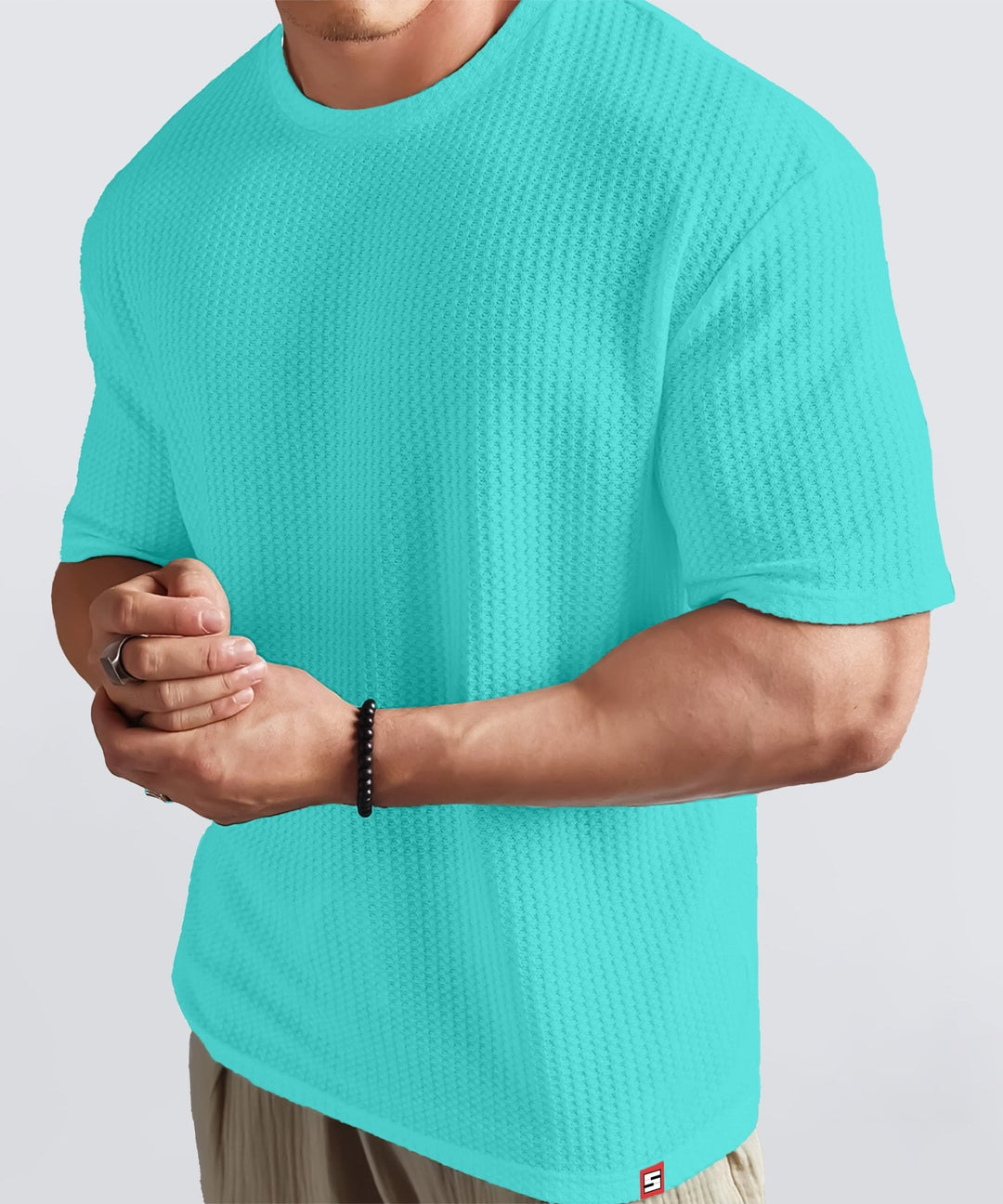 Men's Oversized Dotted Drop Shoulder T-Shirt