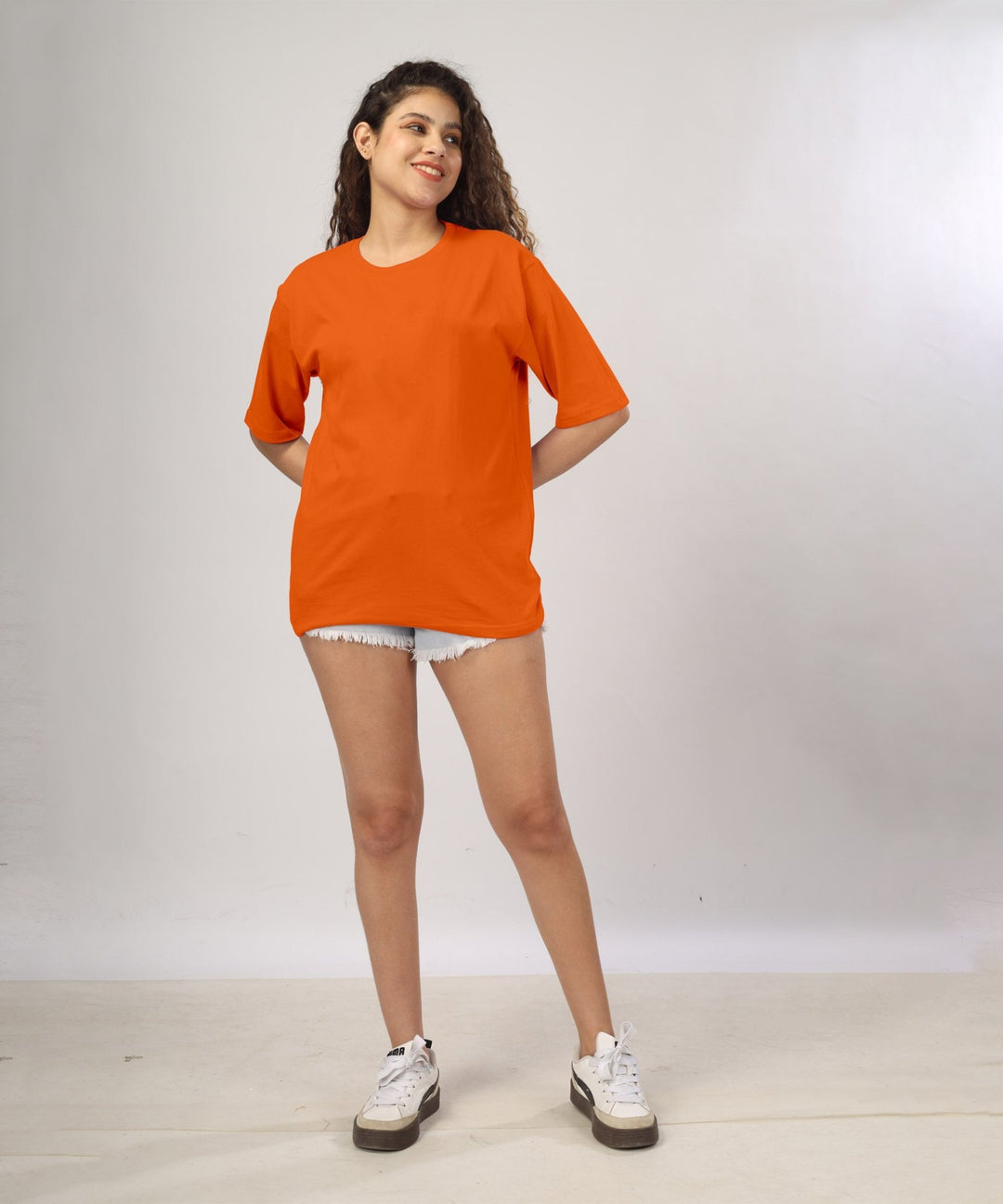 Womens Oversized Light Orange Tshirt