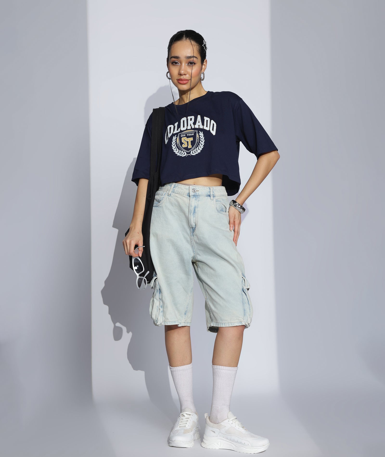 Womens Printed Crop Top