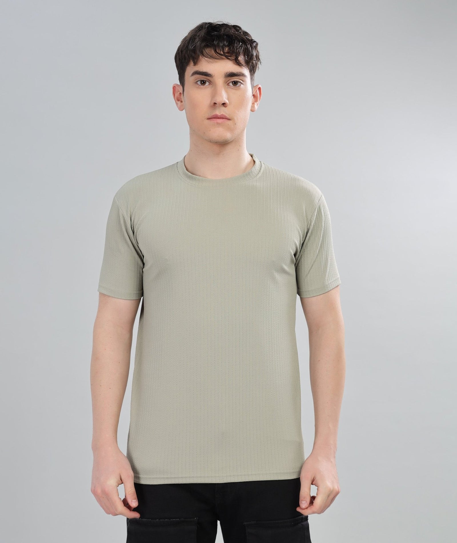 Men's Poly cotton Half Sleeve Solid T-Shirt
