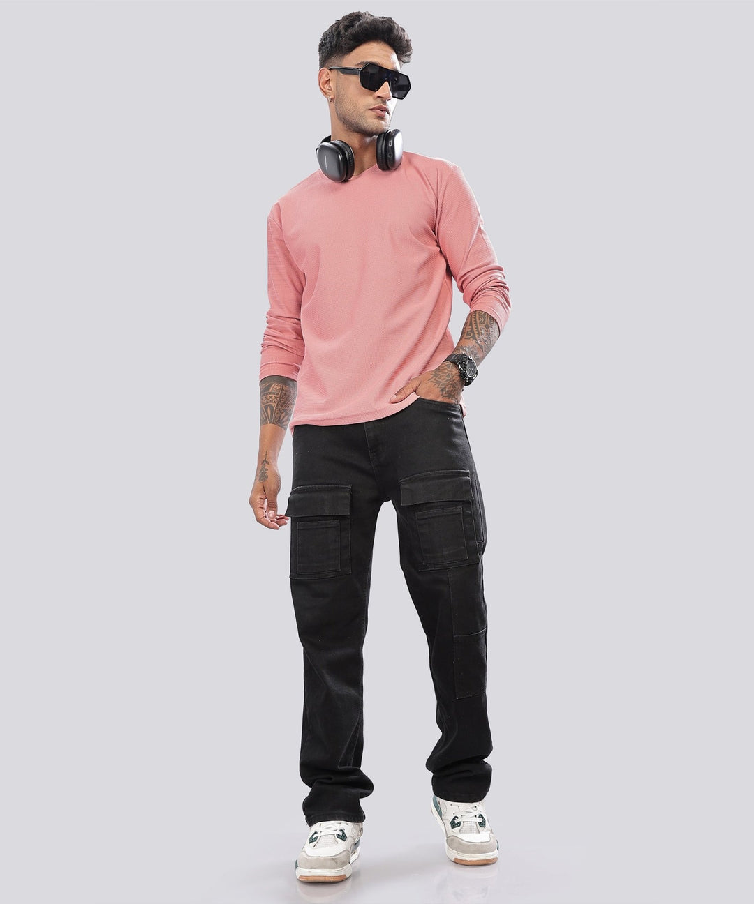 Men’s Regular Fit Polyblend Long Sleeve T-Shirt