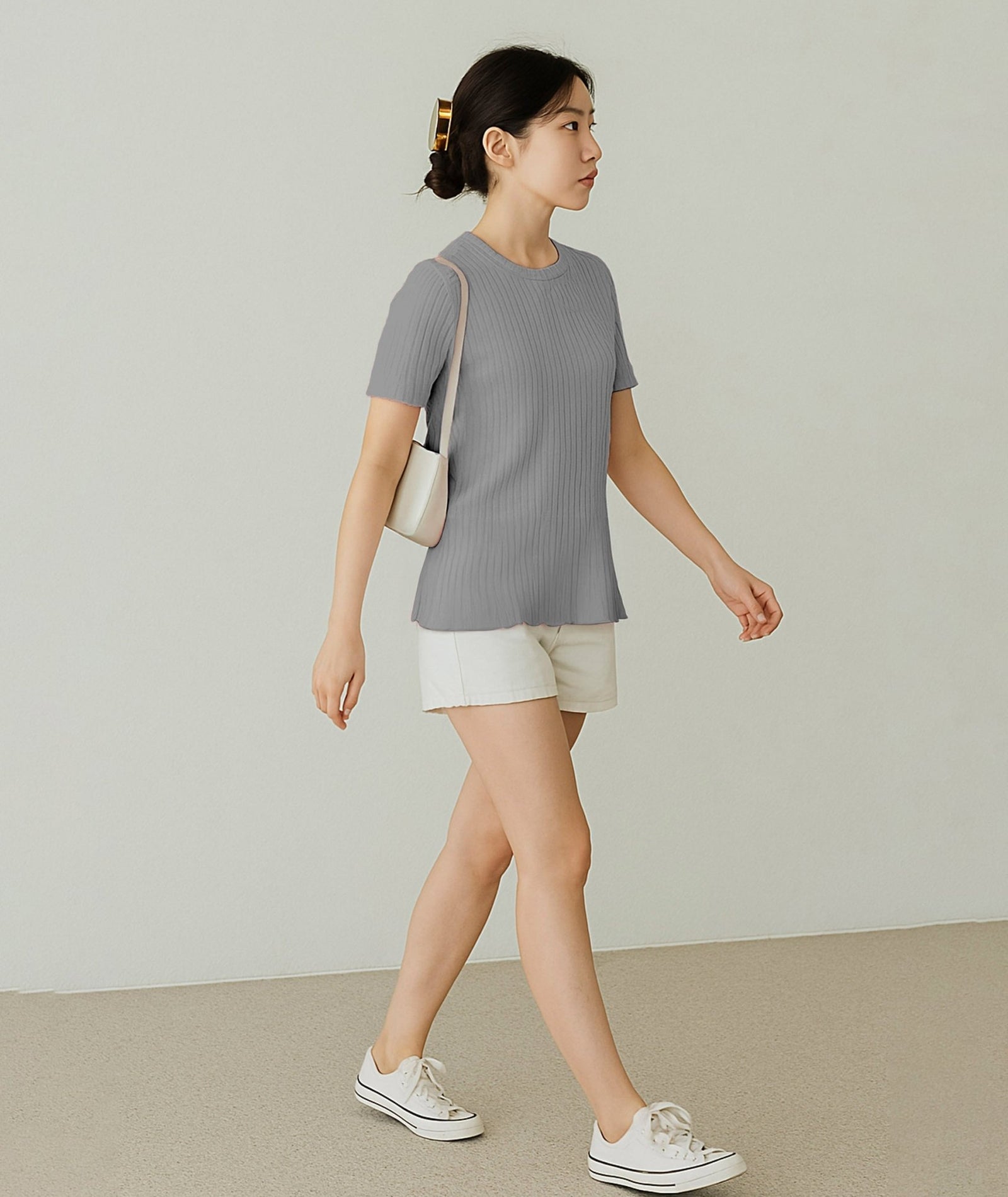 Womens Poly cotton Half Sleeve Solid T-Shirt