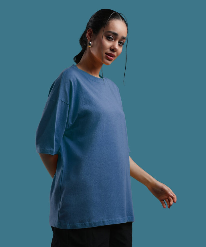 Womens Super Oversized Tshirt | Smoke Blue