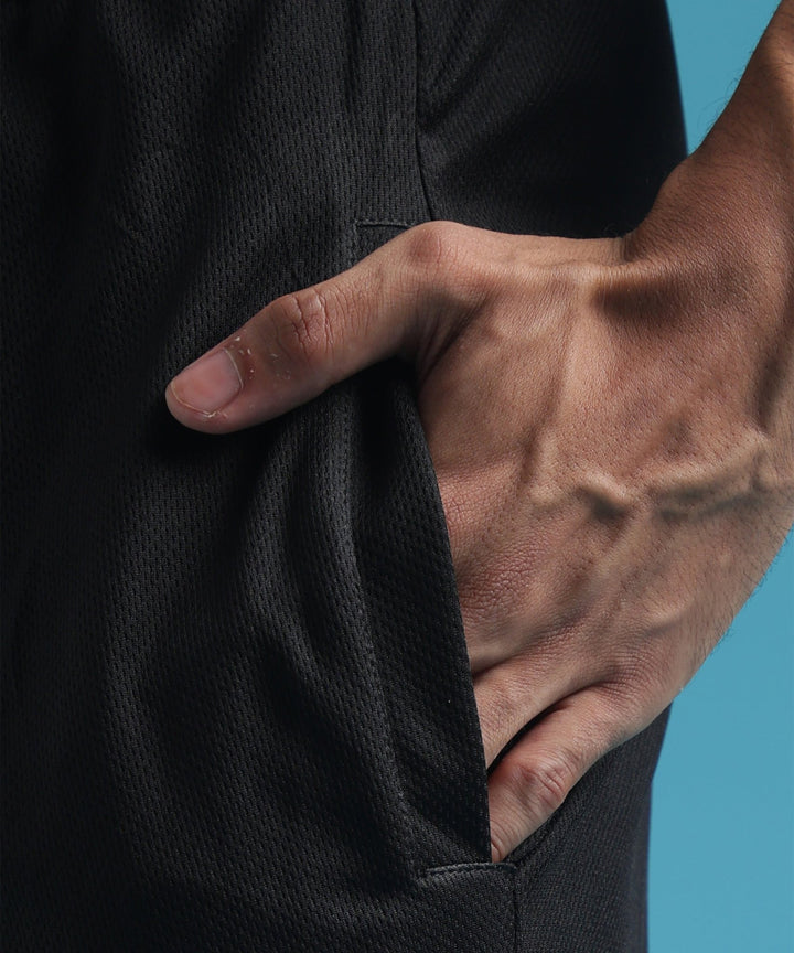 Mens Athletic Lightweight Shorts with Pockets | Black