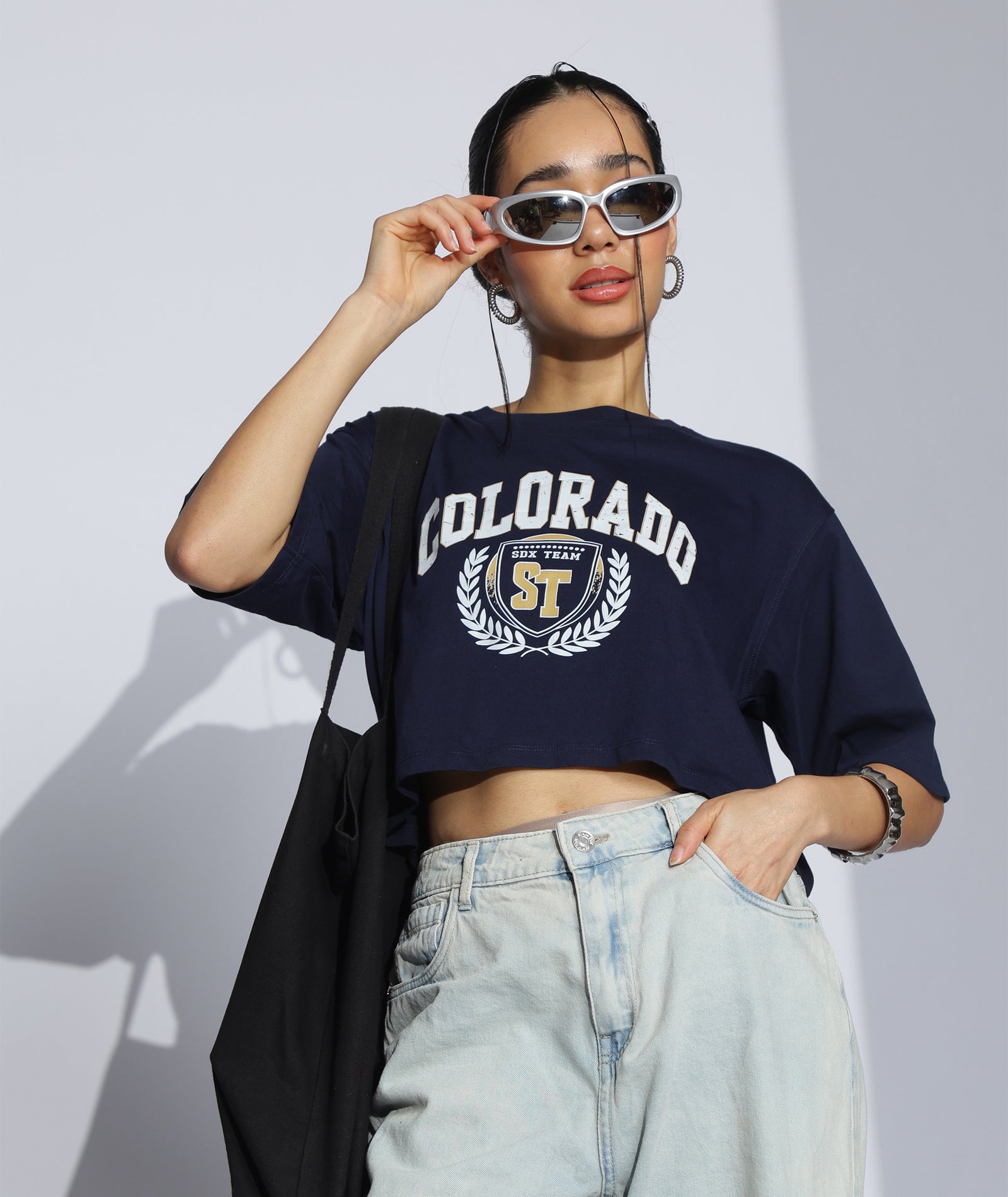 Womens Printed Crop Top